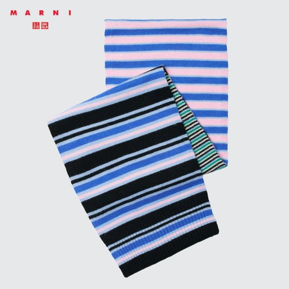 UNIQLO Cashmere Striped Scarf (MARNI) - Picture 1 of 9